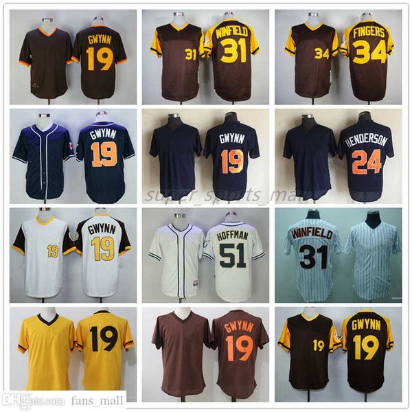 man women youth mitchell and ness baseball jersey vintage 19 tony gwynn 24 rickey henderson 31 dave winfield 34 rollie fingers 51 trevor hof, Blue;black 
man women youth mitchell and ness baseball jersey vintage 19 tony gwynn 24 rickey henderson 31 dave winfield 34 rollie fingers 51 trevor hof, Blue;black