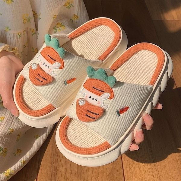 slippers lovely carrot rabbit linen women couples non slip thick soled spring summer frog animal cool slides home shoes 220926, Black
slippers lovely carrot rabbit linen women couples non slip thick soled spring summer frog animal cool slides home shoes 220926, Black