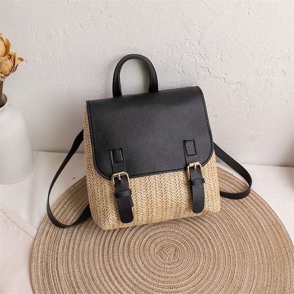 school bags vintage straw backpack women's fashion shoulder bag versatile woven pu leather elegant luxury designer small 220926
school bags vintage straw backpack women's fashion shoulder bag versatile woven pu leather elegant luxury designer small 220926