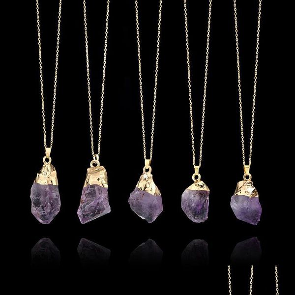 pendant necklaces fashion natural stone pendant necklace amethyst crystal sweater chain jewelry for women christmas gift drop deliv dh8ve, Silver
pendant necklaces fashion natural stone pendant necklace amethyst crystal sweater chain jewelry for women christmas gift drop deliv dh8ve, Silver