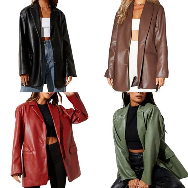 women's leather faux leather women s jacket faux leather blazer y2k vintage boyfriend pu jacket shacket long sleeve button down coat st, Black
women's leather faux leather women s jacket faux leather blazer y2k vintage boyfriend pu jacket shacket long sleeve button down coat st, Black