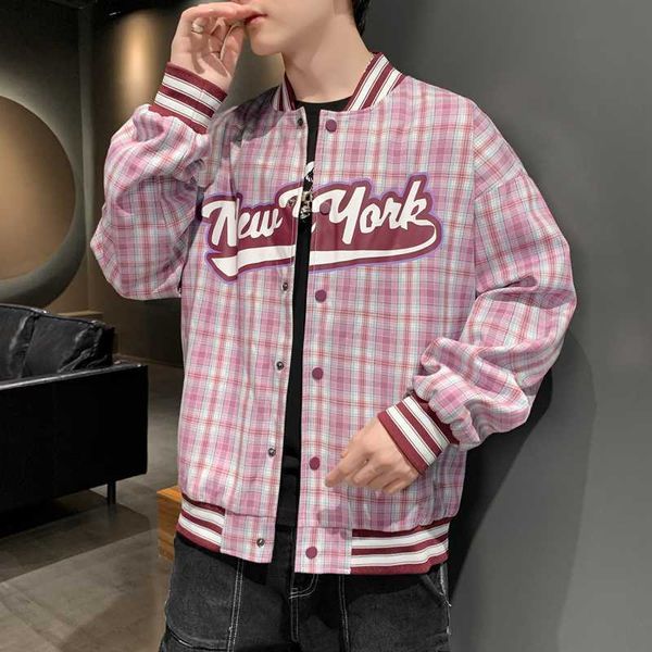 men's jackets 2022 vintage plaid thin baseball jacket men american street hip-hop loose printed baseball couple varsity jacket t220926, Black;brown
men's jackets 2022 vintage plaid thin baseball jacket men american street hip-hop loose printed baseball couple varsity jacket t220926, Black;brown