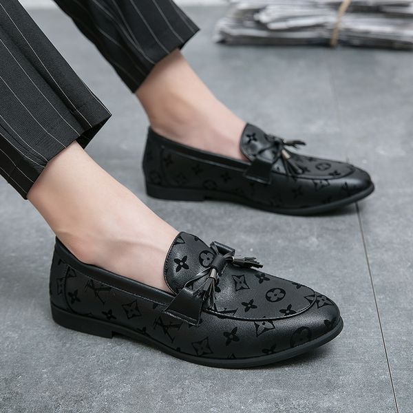 men's luxury printed brogues leather shoes fringe round toe fashion everyday business shoes loafers multi sizes 38-48, Black
men's luxury printed brogues leather shoes fringe round toe fashion everyday business shoes loafers multi sizes 38-48, Black