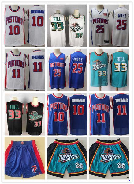 2020 mens detroit''pistons''jersey throwback grant 33 hill isiah 11 thomas dennis 10 rodman blue white basketball shorts, Black;red
2020 mens detroit''pistons''jersey throwback grant 33 hill isiah 11 thomas dennis 10 rodman blue white basketball shorts, Black;red