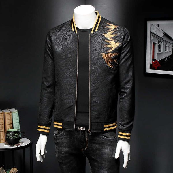 men's jackets jaqueta masculina spring new gold embroidery print jacket men slim fit bomber print jacket retro jacket club clothing men, Black;brown
men's jackets jaqueta masculina spring new gold embroidery print jacket men slim fit bomber print jacket retro jacket club clothing men, Black;brown