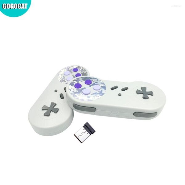 Image of Game Controllers GOGOCAT 2.4G Wireless Gamepad Joystick Gaming Controller Joypad For PS3/PC/Laptop Android Windows Raspberry Pi 4 NESPi Gift