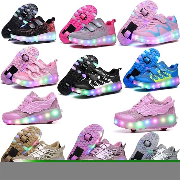 sneakers two wheels luminous led light roller skate shoes for children kids boys girls up with wheels shoe 220928, Black;red
sneakers two wheels luminous led light roller skate shoes for children kids boys girls up with wheels shoe 220928, Black;red