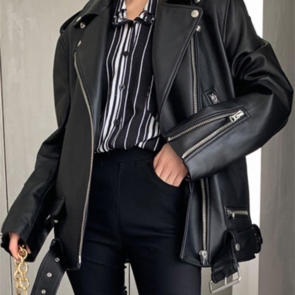 women's leather faux lautaro autumn womens motorcycle biker jacket zipper long sleeve loose red black soft for women 220926
women's leather faux lautaro autumn womens motorcycle biker jacket zipper long sleeve loose red black soft for women 220926