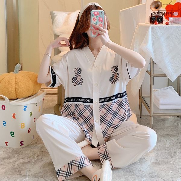 women's two piece pants pajamas for women pjs sleep sets summer silk sleepwear set satin nightwear lounge wear letter homewear, White
women's two piece pants pajamas for women pjs sleep sets summer silk sleepwear set satin nightwear lounge wear letter homewear, White