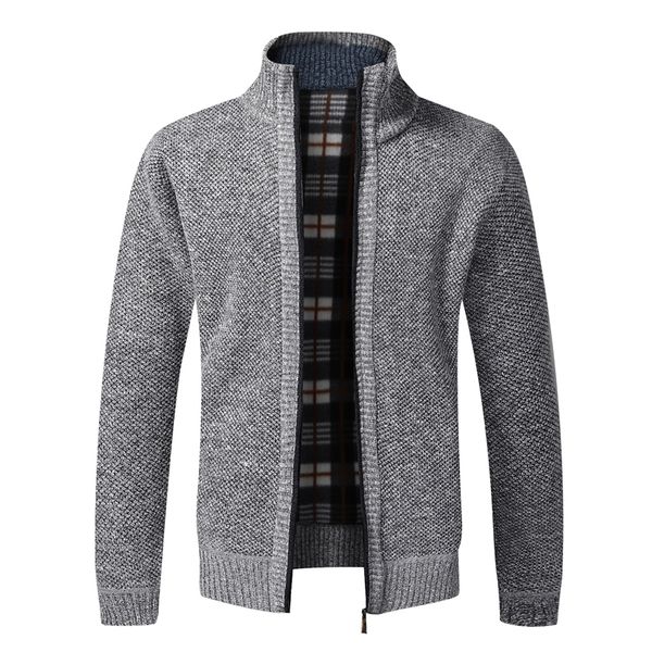 men's jackets autumn winter slim fit stand collar zipper men solid cotton thick warm sweater 220927, Black;brown
men's jackets autumn winter slim fit stand collar zipper men solid cotton thick warm sweater 220927, Black;brown