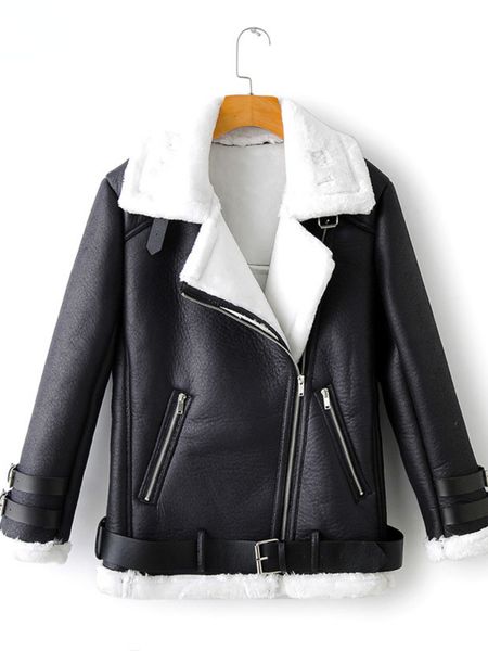 women's leather faux leather women s jackets fitaylor winter faux lamb leather jacket women turn down collar sheepskin coat pu motorcyl, Black
women's leather faux leather women s jackets fitaylor winter faux lamb leather jacket women turn down collar sheepskin coat pu motorcyl, Black