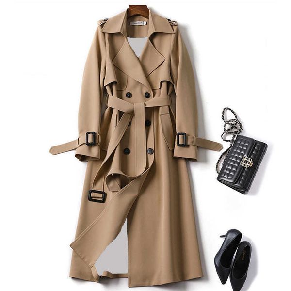 trench coats 2022 autumn winter new arrival womens long coat female double brasted slim windbreaker korean belted trench coat ladies outwear, Tan;black
trench coats 2022 autumn winter new arrival womens long coat female double brasted slim windbreaker korean belted trench coat ladies outwear, Tan;black