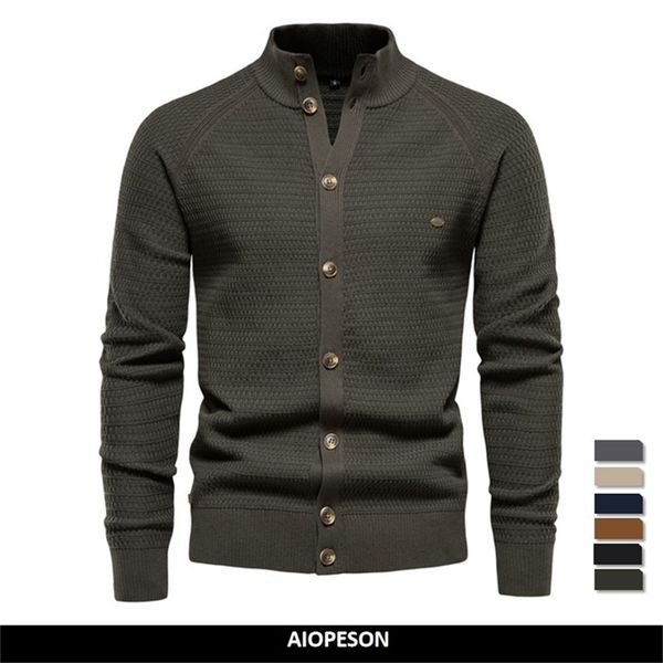 men's sweaters aiopeson knitted mens cardigan cotton button mock neck sweater for men winter fashion designer cardigans men 220928, White;black
men's sweaters aiopeson knitted mens cardigan cotton button mock neck sweater for men winter fashion designer cardigans men 220928, White;black