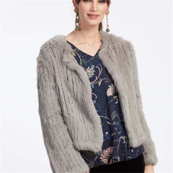 women s fur faux real rabbit knitted coat winter spring autumn outwear overcoat genuine shearing fur hand made 53cm length 220926, Black
women s fur faux real rabbit knitted coat winter spring autumn outwear overcoat genuine shearing fur hand made 53cm length 220926, Black