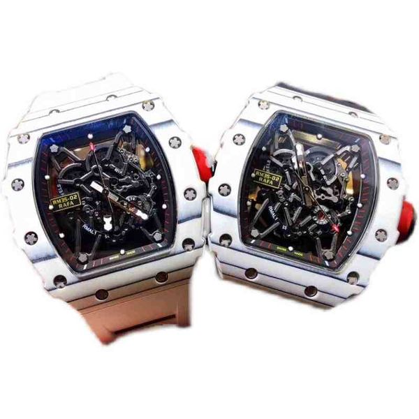 watches wristwatch luxury richa milles designer carbon fiber trendy men's leisure personalized automatic mechanical watch hollowed out, Slivery;brown
watches wristwatch luxury richa milles designer carbon fiber trendy men's leisure personalized automatic mechanical watch hollowed out, Slivery;brown