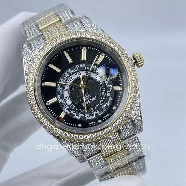 luxury quality fashion business mens watch sky 326933 326934 ice out diamond watch sapphire glass skeleton face 42mm automatic movement, Slivery;brown
luxury quality fashion business mens watch sky 326933 326934 ice out diamond watch sapphire glass skeleton face 42mm automatic movement, Slivery;brown