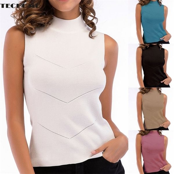 women's vests techome women round collar knitwear turtleneck sleeveless t-shirt slim knitted female tee sweater 220928, Black;white
women's vests techome women round collar knitwear turtleneck sleeveless t-shirt slim knitted female tee sweater 220928, Black;white
