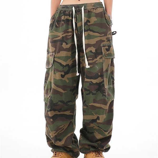 women's pants capris camouflage women cargo grunge elastic waist hip hop sweatpants joggers trousers vintage pockets wide leg 220926, Black;white
women's pants capris camouflage women cargo grunge elastic waist hip hop sweatpants joggers trousers vintage pockets wide leg 220926, Black;white