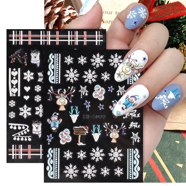 3d winter christmas snowflake deer head nail sticker diy manicure decoration nail art sticker embossed nail sticker, Black
3d winter christmas snowflake deer head nail sticker diy manicure decoration nail art sticker embossed nail sticker, Black
