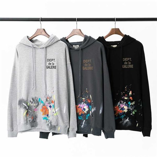 designer galleryes fashion hoodies hand painted graffiti splash ink old letter printing men's women's casual hoodiek2pa, Black
designer galleryes fashion hoodies hand painted graffiti splash ink old letter printing men's women's casual hoodiek2pa, Black