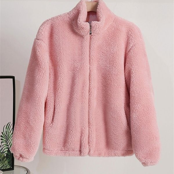 womens fur faux zadorin korean style winter oversize thick warm stand collar teddy jacket women coat casual pink white coats 220927, Black
womens fur faux zadorin korean style winter oversize thick warm stand collar teddy jacket women coat casual pink white coats 220927, Black