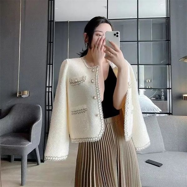 women's jackets women elegant imitation mink cashmere sweater jacket spring autumn fashion short knitted cardigan o-neck long sleeve sm, Black;brown
women's jackets women elegant imitation mink cashmere sweater jacket spring autumn fashion short knitted cardigan o-neck long sleeve sm, Black;brown