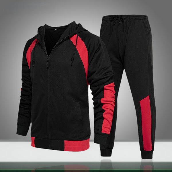 men set casual autumn new hooded tracksuit 2 pieces jackets pants men's sportswear patchwork zipper joggers suit clothing, Gray
men set casual autumn new hooded tracksuit 2 pieces jackets pants men's sportswear patchwork zipper joggers suit clothing, Gray