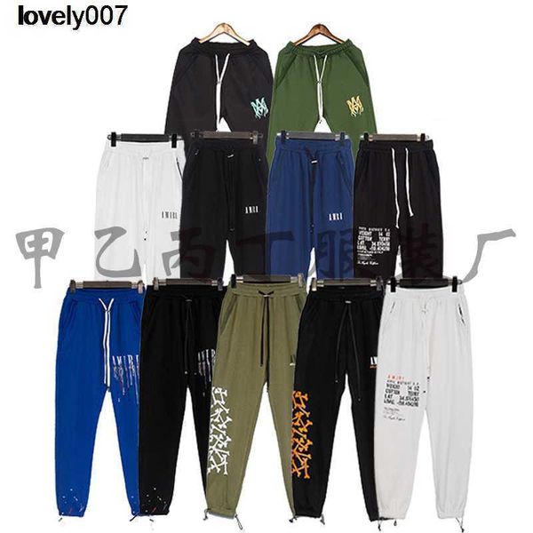 dsigner amirs autumn new style poster letter pattern drawstring casual loose pants men women, Black
dsigner amirs autumn new style poster letter pattern drawstring casual loose pants men women, Black