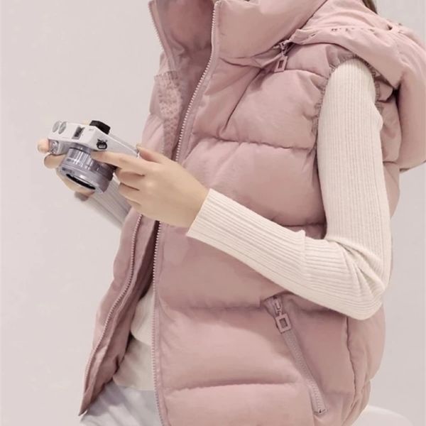 women's vests herstory spring hooded women cotton autumn casual warm thick waistcoat sleeveless solid removable hat 220928, Black;white
women's vests herstory spring hooded women cotton autumn casual warm thick waistcoat sleeveless solid removable hat 220928, Black;white