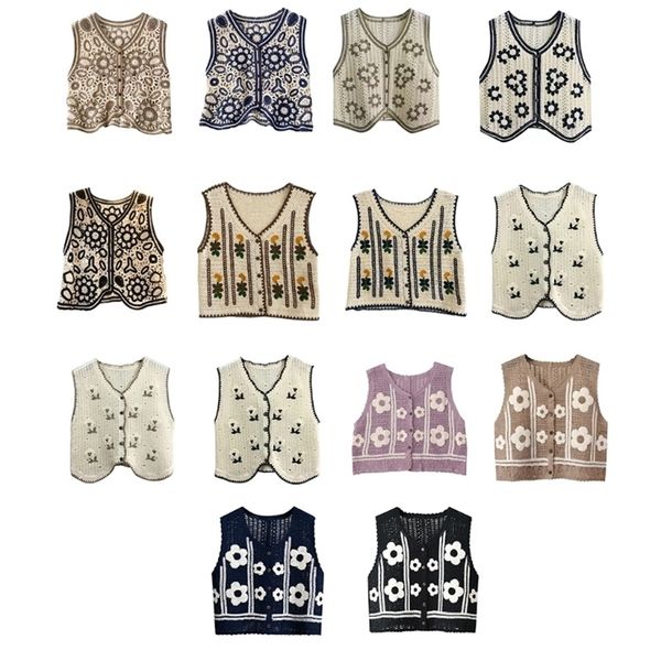 women's vests boho women crochet knit vest waistcoat floral pattern sleeveless v-neck cardigan m6cd 220928, Black;white
women's vests boho women crochet knit vest waistcoat floral pattern sleeveless v-neck cardigan m6cd 220928, Black;white