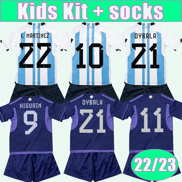 22 23 argentina dybala kids kit soccer jerseys 2022 world cup national team higuain l.martinez de paul home away football shirts child suit, Black
22 23 argentina dybala kids kit soccer jerseys 2022 world cup national team higuain l.martinez de paul home away football shirts child suit, Black