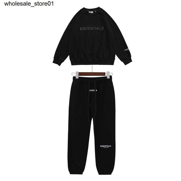 men's tracksuits designer essential round neck sweater reflective streetwear pants, Gray
men's tracksuits designer essential round neck sweater reflective streetwear pants, Gray