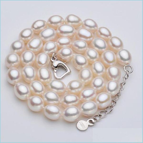 beaded necklaces 100% pearl necklace 4a level 45cm natural for women 3 colors 8-9mm oval jewelry valentines gift drop delivery 2021 n dh0py, Silver
beaded necklaces 100% pearl necklace 4a level 45cm natural for women 3 colors 8-9mm oval jewelry valentines gift drop delivery 2021 n dh0py, Silver