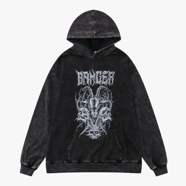 hip hop hoodie streetwear vintage goat skull skeleton print gothic hooded sweatshirt 2022 harajuku retro distressed wash hoodies, Black
hip hop hoodie streetwear vintage goat skull skeleton print gothic hooded sweatshirt 2022 harajuku retro distressed wash hoodies, Black