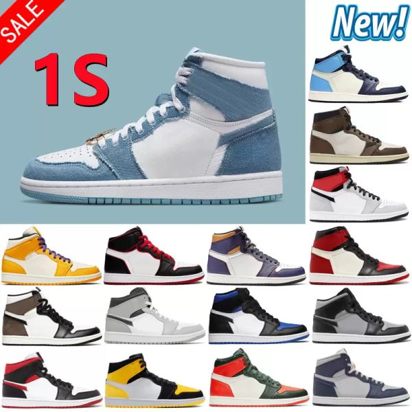 2022 1s i men women high basketball shoes 1 bordeaux shadow denim oreo university blue dark mocha cat bred hype royal twist obsidian unc xur, Black
2022 1s i men women high basketball shoes 1 bordeaux shadow denim oreo university blue dark mocha cat bred hype royal twist obsidian unc xur, Black