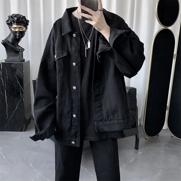 men's jackets godlikeu spring autumn long sleeve black oversized harajuku denim jeans jacket men clothing fashion korean 220927, Black;brown
men's jackets godlikeu spring autumn long sleeve black oversized harajuku denim jeans jacket men clothing fashion korean 220927, Black;brown