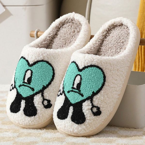 stock cute red heart bad bunny slippers slides ladies winter indoor warm house slippers, Black
stock cute red heart bad bunny slippers slides ladies winter indoor warm house slippers, Black