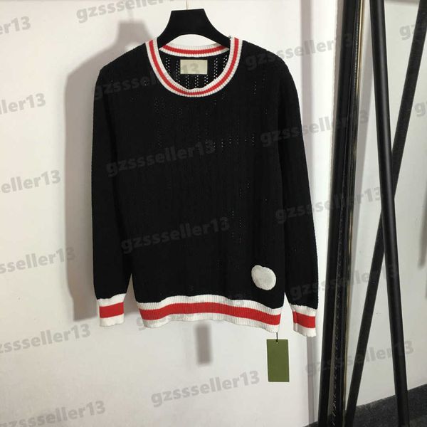 designer women sweaters openwork design letter logo womens sweater fashion color-block crew neck long-sleeve sweater 2 colors 0912, White;black
designer women sweaters openwork design letter logo womens sweater fashion color-block crew neck long-sleeve sweater 2 colors 0912, White;black