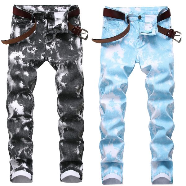 men's jeans mens watercolor paint elastic denim pants fully prints slimming casual jeans street fashion men 220927, Blue
men's jeans mens watercolor paint elastic denim pants fully prints slimming casual jeans street fashion men 220927, Blue