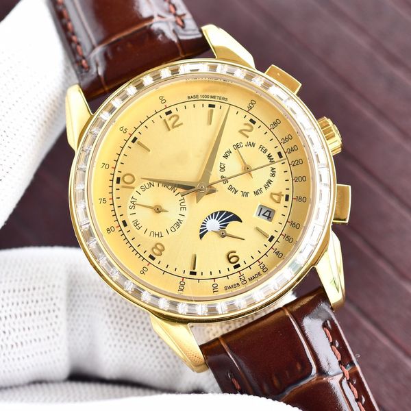 grand complications mens watch for man automatic mechanical 42mm waterproof depth 50m sapphire mirror counter quality official replica wrist, Slivery;brown
grand complications mens watch for man automatic mechanical 42mm waterproof depth 50m sapphire mirror counter quality official replica wrist, Slivery;brown