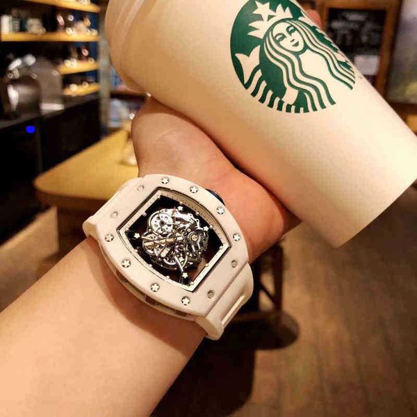 watches wristwatch luxury richa milles designer men's fully automatic mechanical watch white ceramic hollow out personalized tape lumin, Slivery;brown
watches wristwatch luxury richa milles designer men's fully automatic mechanical watch white ceramic hollow out personalized tape lumin, Slivery;brown
