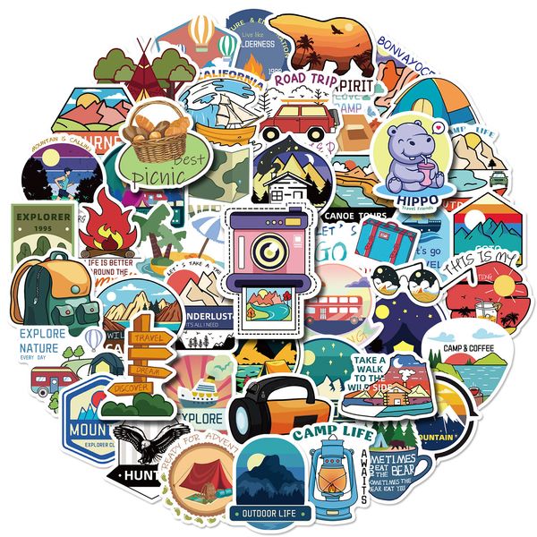 pack of 50pcs outdoor camping stickers no-duplicate waterproof vinyl graffiti sticker for luggage skateboard notebook water bottle car decal
pack of 50pcs outdoor camping stickers no-duplicate waterproof vinyl graffiti sticker for luggage skateboard notebook water bottle car decal