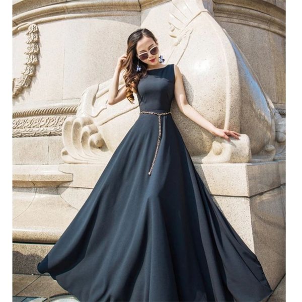 womens summer romantic large hem sleeveless chiffon dress elegant female x-long minimalist style maxi dresses casual dresses, Black;gray
womens summer romantic large hem sleeveless chiffon dress elegant female x-long minimalist style maxi dresses casual dresses, Black;gray