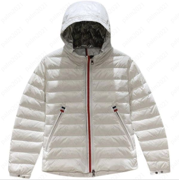 designer mens down jackets white duck parkas autumn and winter hooded lightweight casual short jacket, Black