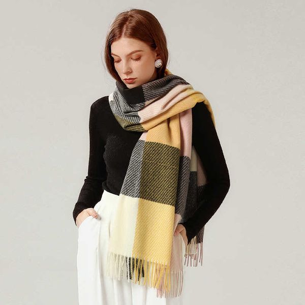 scarves winter fashion plaid cashmere scarf women luxury warm thick shawls with tassel autumn office hijabs foulard scarves pj156 g220927, Blue;gray
scarves winter fashion plaid cashmere scarf women luxury warm thick shawls with tassel autumn office hijabs foulard scarves pj156 g220927, Blue;gray