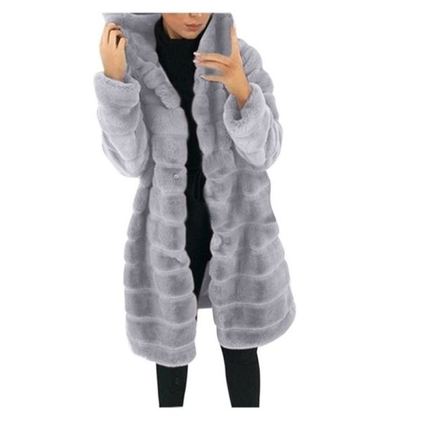 women's fur faux plus size thick hooded warm coat long sleeve ry jacket winter fashion women outerwear overcoat 220927, Black
women's fur faux plus size thick hooded warm coat long sleeve ry jacket winter fashion women outerwear overcoat 220927, Black