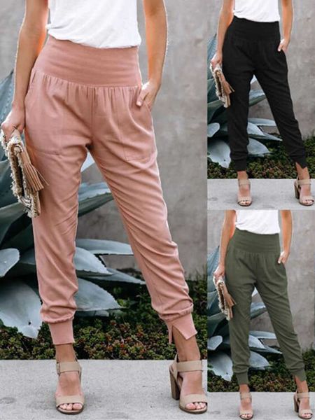 women's pants capris high waist ninth slit casual 2022 summer elegant black pockets long pencil overalls for t220926, Black;white
women's pants capris high waist ninth slit casual 2022 summer elegant black pockets long pencil overalls for t220926, Black;white