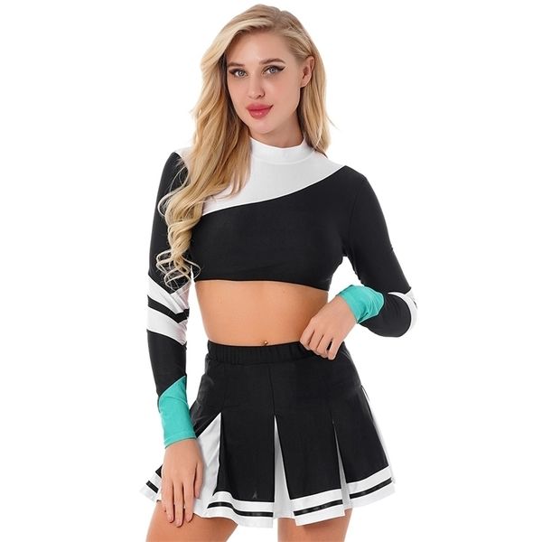 skirt women cheerleader costumes uniform sports cheer up suits mock neck long sleeves colorblock dance with pleated set 220928, Red;black
skirt women cheerleader costumes uniform sports cheer up suits mock neck long sleeves colorblock dance with pleated set 220928, Red;black