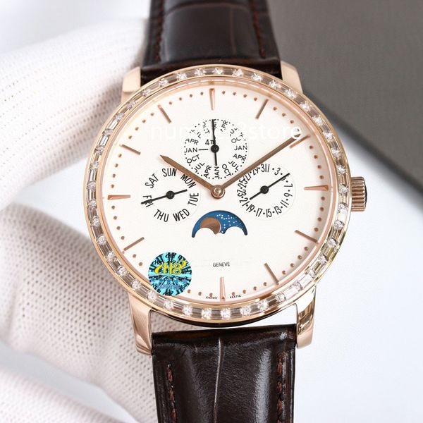 43175 rose gold diamond mens watch tw factory swiss cal.112qp automatic movement blue / white /black dial sapphire crystal moon phase classi, Slivery;brown
43175 rose gold diamond mens watch tw factory swiss cal.112qp automatic movement blue / white /black dial sapphire crystal moon phase classi, Slivery;brown