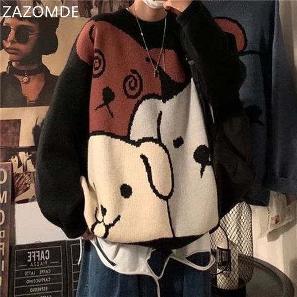 men's sweaters zazomde harajuku cartoon bear vintage sweater men winter warm thick knitted pullovers couples sweater hip hop clothing, White;black
men's sweaters zazomde harajuku cartoon bear vintage sweater men winter warm thick knitted pullovers couples sweater hip hop clothing, White;black